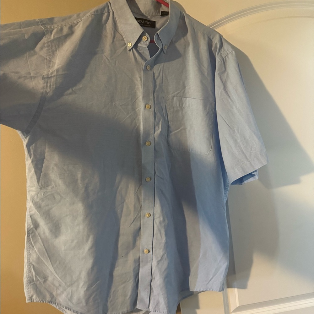 Nautica Men's Sky Blue Casual Button-Down Shirt